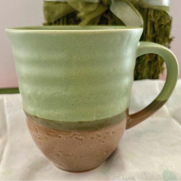 Large Coffee Mug Pottery Style Ribbed World Market - Picture 3 of 9